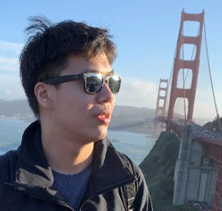 Rui Chen at the Golden Gate Bridge